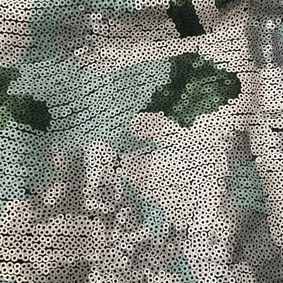 Boston Proper Sequin Camo Zip Varsity Jacket Size Large Embellished Floral - Picture 3 of 10